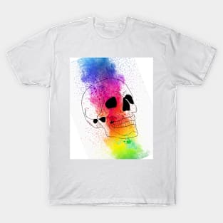 💀🎨Crazy beautiful halloween skull design skeleton - colorful, painting, psychedelic T-Shirt